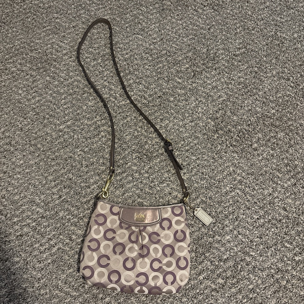 Coach Vintage Signature Brown and Tan Crossbody Bag